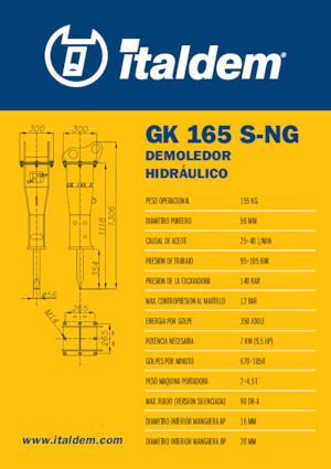Hydraulische brekers Italdem GK 165 S-NG
