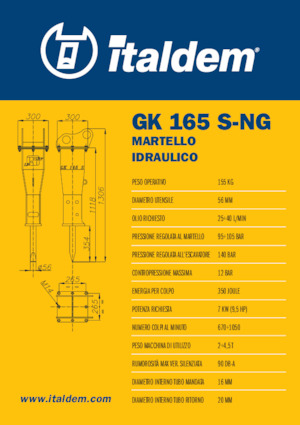 Hydraulische brekers Italdem GK 165 S-NG