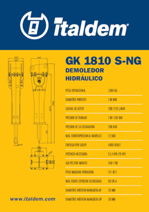 Hydraulische brekers Italdem GK 1810 S-NG