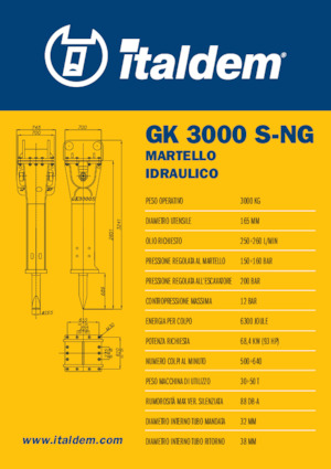 Hydraulische brekers Italdem GK 3000 S-NG