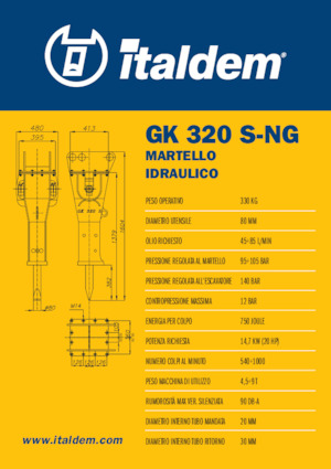 Hydraulische brekers Italdem GK 320 S-NG