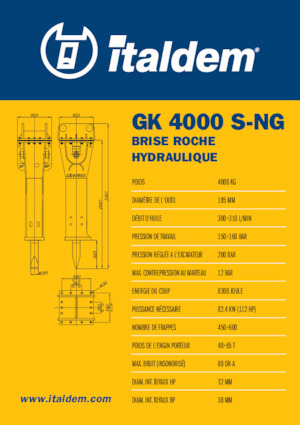 Hydraulische brekers Italdem GK 4000 S-NG