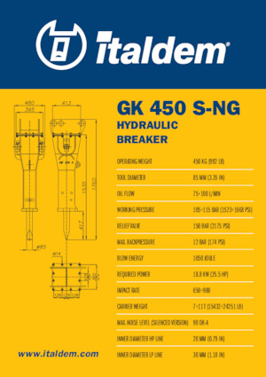 Hydraulische brekers Italdem GK 450 S-NG