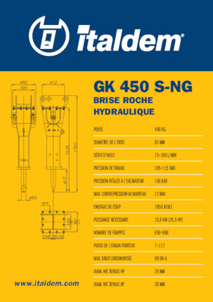 Hydraulische brekers Italdem GK 450 S-NG