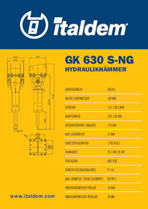 Hydraulische brekers Italdem GK 630 S-NG