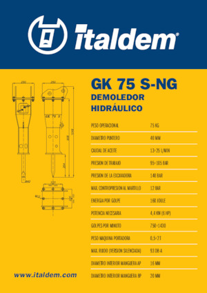 Hydraulische brekers Italdem GK 75 S-NG