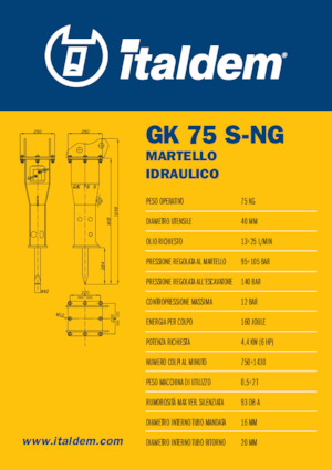 Hydraulische brekers Italdem GK 75 S-NG
