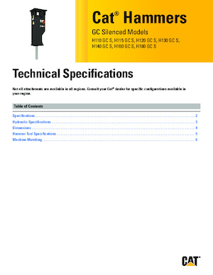 Hydraulische brekers Caterpillar H140GC S 