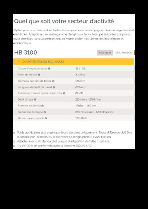 Hydraulische brekers Epiroc HB 3100