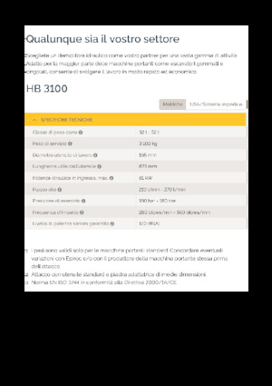 Hydraulische brekers Epiroc HB 3100