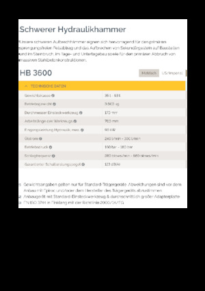 Hydraulische brekers Epiroc HB 3600