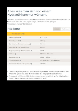 Hydraulische brekers Epiroc HB 5800