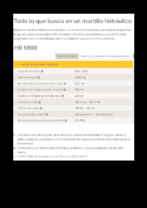 Hydraulische brekers Epiroc HB 5800