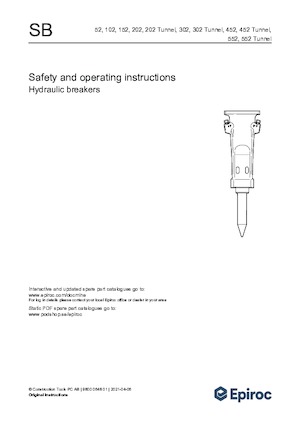 Hydraulische brekers Epiroc SB 52