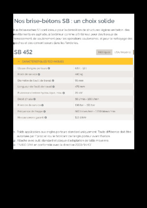 Hydraulische brekers Epiroc SB 452