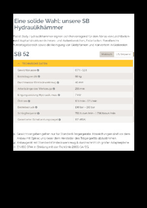 Hydraulische brekers Epiroc SB 52