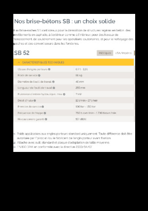 Hydraulische brekers Epiroc SB 52