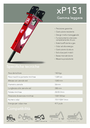 Hydraulische brekers Promove xP 151