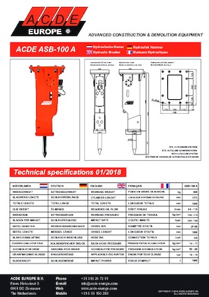 Hydraulische brekers ACDE ASB100A