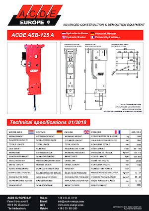 Hydraulische brekers ACDE ASB125A