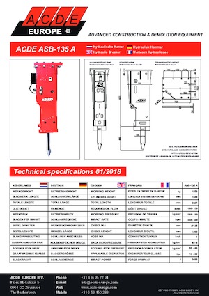 Hydraulische brekers ACDE ASB135A