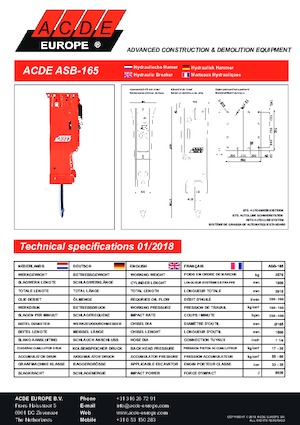 Hydraulische brekers ACDE ASB165
