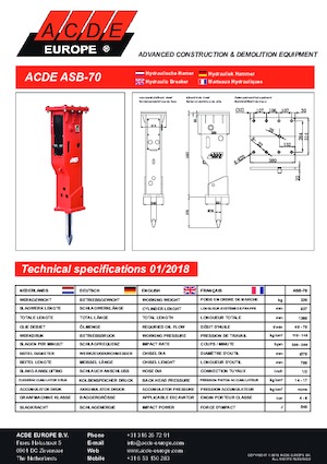 Hydraulische brekers ACDE ASB70