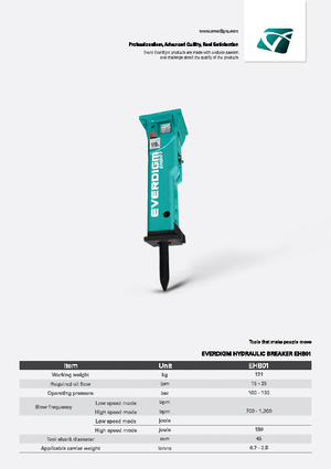 Hydraulische brekers Everdigm EHB01