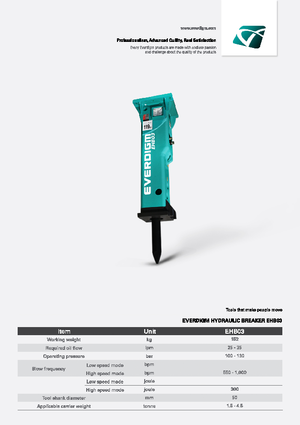 Hydraulische brekers Everdigm EHB03