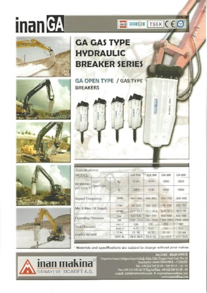 Hydraulische brekers Inan Makina GA300