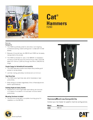 Hydraulische brekers Caterpillar H25D