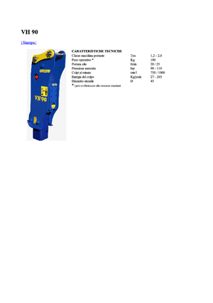 Hydraulische brekers Vistarini VH 90