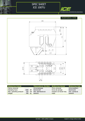 Hydraulische spantangen ICE 100 TU