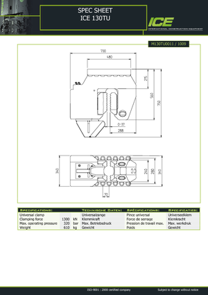 Hydraulische spantangen ICE 130 TU