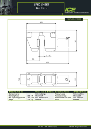 Hydraulische spantangen ICE 16 TU