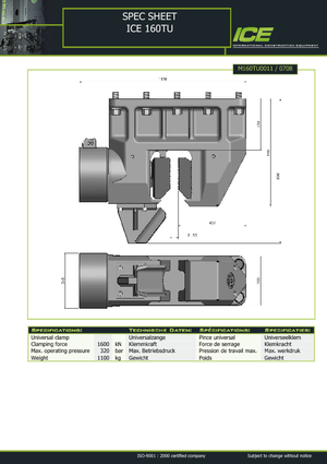 Hydraulische spantangen ICE 160 TU