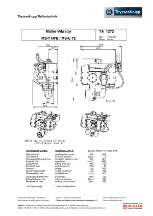 Hydraulische spantangen Müller MS-U 72