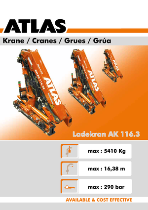 Hydraulische laadkranen Atlas AK 116.3 A3