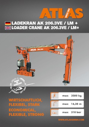 Hydraulische laadkranen Atlas AK 206.3VE A13K  