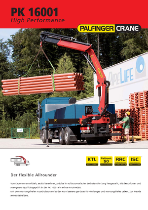 Hydraulische laadkranen Palfinger PK 16001 K B