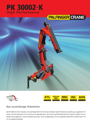 Hydraulische laadkranen Palfinger PK 30002-K A