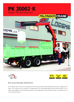 Hydraulische laadkranen Palfinger PK 30002-K A