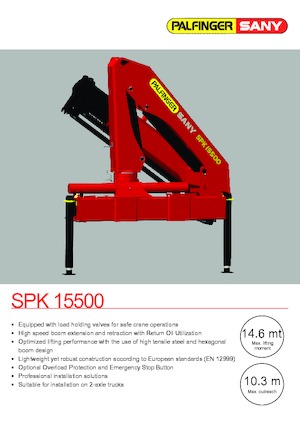 Hydraulische laadkranen Sany SPK 15500 Std. 
