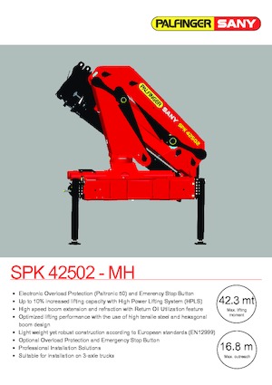 Hydraulische laadkranen Sany SPK 42502 E