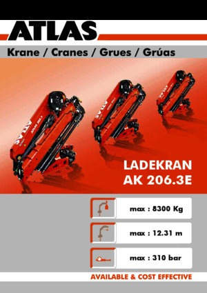 Hydraulische laadkranen Atlas AK 206.3 E A4