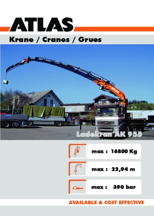 Hydraulische laadkranen Atlas AK 955 A4