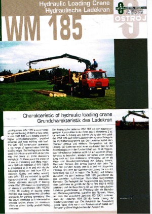 Hydraulische laadkranen Ostroj WM 185 NT