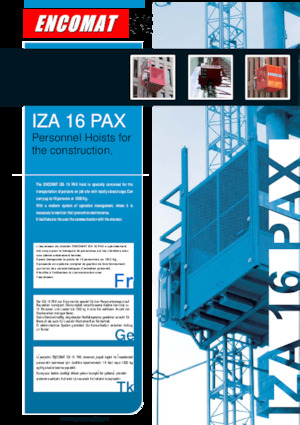 Industriele takel Encomat IZA 16 PAX