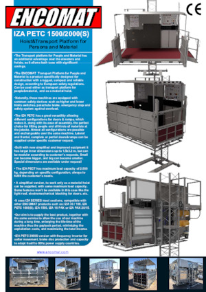 Industriele takel Encomat IZA PETC 1500