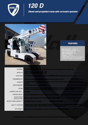 Industriële mobiele kranen Valla 120 D 